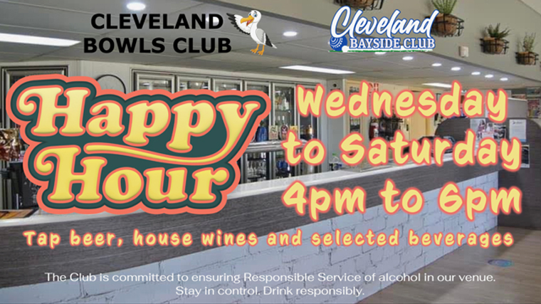 Happy Hour 4 to 6 Selected Bevs Flyer